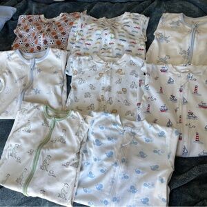 Kissy Kissy Set of 9M Zipped Pajamas GUC
